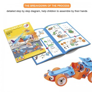 132pcs 5 In 1 Construction STEAM Learning Toys Educational Engineering Model Building Set Boys Creative DIY Erector Kit For Kids