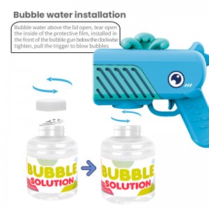 Kids Summer Outdoor Automatic Maker Blower Toys Multi Styles Electric Cartoon Porous Bubble Gun Toys with Light
