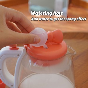 Kids Afternoon Tea Set with Mist Spray Light Sound Pretend Play Toy Dishes Role Play Educational Gift for Girls