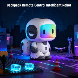 Multi Modes Remote Control Dancing Robot Face Lighting Touch Control Programmable Smart Robot Toys with Backpack for Kids