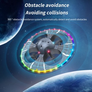 Dazzling Flying UFO Toy 360 Degrees Rolling Stunt Aerial Drone Photography Throwing Aircraft
