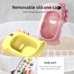 Kids Developmental Bilingual Chinese & English Electric Mobile Phone Cartoon Dinosaur Silicone Phone Case Baby Cell Phone Toy