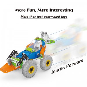 209PCS 6 in 1 Kids Drill Screw Nut Puzzle Building Block Play Kit STEAM Educational Take Part Vehicle Toys DIY Assembly Truck