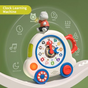 Multifunctional Clock Learning Toys Animal Shape Color Number Time Cognition Music & Light Children Montessori Educational Toys