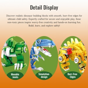 371-405PCS T-Rex Raptor DIY Assembly Animals Toys STEM Learning Dinosaur Building Blocks Toys for Kids Gift