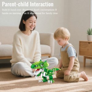371-405PCS T-Rex Raptor DIY Assembly Animals Toys STEM Learning Dinosaur Building Blocks Toys for Kids Gift