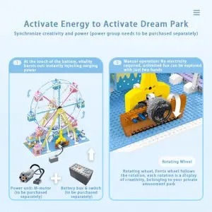 1646PCS Ferris Wheel Amusement Park Building Blocks – Static Version DIY Display Model