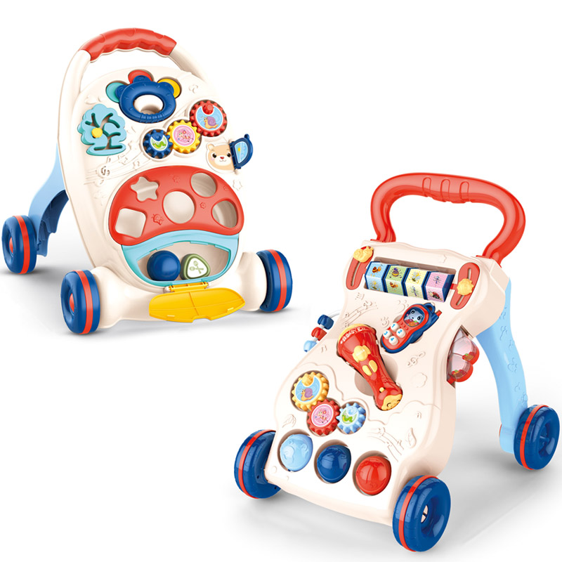 Montessori Baby Walker and Activity Center with Wheels for Boys Girls