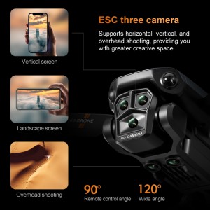 K6 Max Remote Control Quadcopter G-Sensor Stunt Rolling Flying Toys Four Sides Avoiding Obstacles RC Drone Toy with 3 Camera