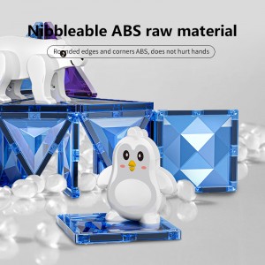 Kids DIY Assembling Magnetic Animals Tiles Building Blocks Toy Snow Oceans/ Farm/ Dinosaurs/ Forests Themes