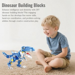 371-405PCS T-Rex Raptor DIY Assembly Animals Toys STEM Learning Dinosaur Building Blocks Toys for Kids Gift