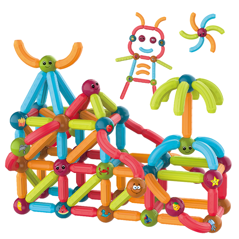Blocaichean Togail Bataichean is Bàlaichean Magnetic Dèideagan Cluich Leasachaidh Chloinne Seata Togail