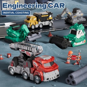 Urban Construction Vehicle Set Friction Powered Engineering Toys for Kids
