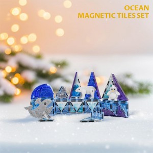 Wholesale Creative Ocean Animal Magnetic Tiles Building Blocks Toy Set Kids DIY Magnet Connector Toys