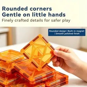 Farm Theme Magnetic Tiles Toys 40PCS Building Blocks Set Kids Early Learning Gift