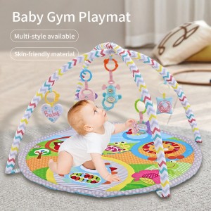 Nyfödd gåva Spädbarn Mage Tid Aktivitetsmatta Småbarn Fitness Rack Lekgym Mjuk Miljövänlig Baby Lekmatta för Partihandel