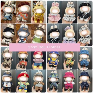 Kids Educational Doll Dress-up Game Premium Stylish Outfit Accessories 17cm Doll Clothes for Play & Display (No Doll)