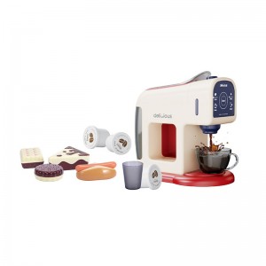 Barista Role-Playing Children Simulation Afternoon Tea Coffee Machine Toy Set with Sound and Li
