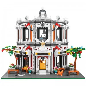 2743PCS European Culinary Institute Building Blocks with LED – Neoclassical Architecture Toy