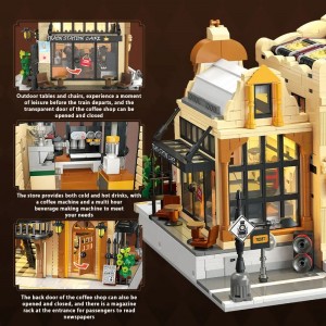 3220PCS Retro Steam Train Station Modular Building Blocks with LED – Vintage Railway Toy