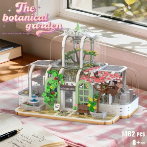 1482PCS Transparent Art Greenhouse Building Blocks – Dreamy Garden Model Toy