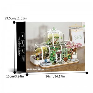 1482PCS Transparent Art Greenhouse Building Blocks – Dreamy Garden Model Toy