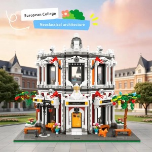 2743PCS European Culinary Institute Building Blocks with LED – Neoclassical Architecture Toy
