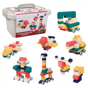 STEM Creative DIY Construction Play Set Toddler Enlighten Assembly Toys 58pcs Plastic Big Particle Building Block for Children