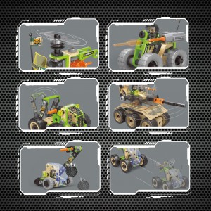 Children STEM Education DIY Assembly Army Tank Helicopter Truck Soldiers Model Toy Military Vehicle Series Building Block Sets