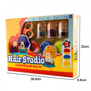 Kids Doll Hair Cutter Clay Toys Plastic Extruders Scissors Non-toxic Plasticine Mold Toy Montesorri Toddler Play Dough Kit