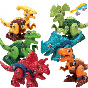 Kids Fine Motor Skills Training Screw And Nut Connecting Dino Model Take Apart 3D Jurassic Animal DIY Self Assembly Dinosaur Toy
