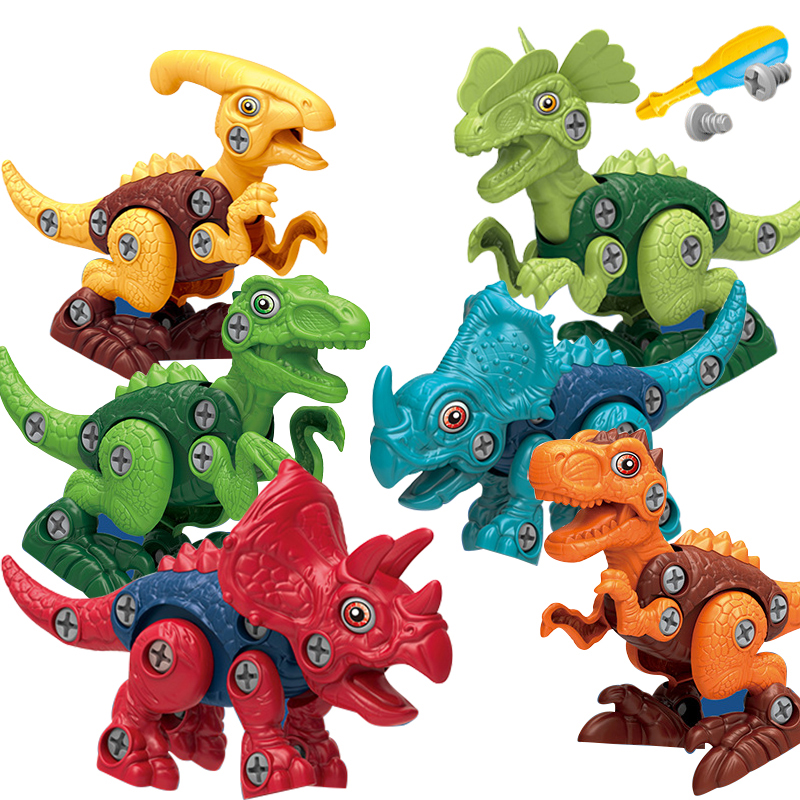 Safu ya Mafunzo ya Ujuzi Bora wa Magari kwa Watoto na Muundo wa Kuunganisha Dino Chukua Mbali ya 3D Jurassic Animal DIY Self Assembly Dinosaur Toy