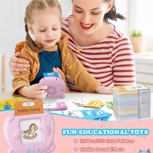 Montessori 510 Sight Words Cognitive Cards Autism Sensory Speech Therapy Toys Kids English Learning Machine Talking Flash Cards